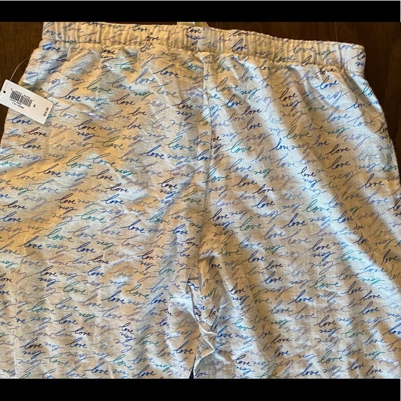 LOVE BY GAP gray pajama pants with love down the pants NWT M - Picture 9 of 9